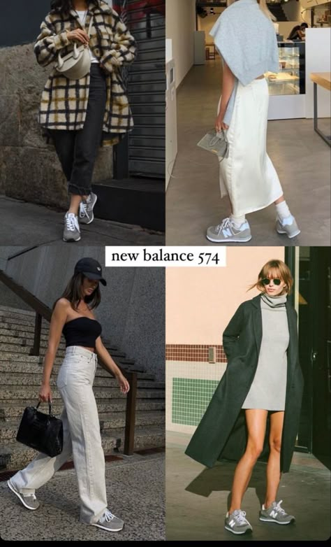 Styling New Balance 574 Sneakers Outfits, New Balance 574 Outfit Women Summer, Spring23 Fashion, Comfy New York Outfit, Outfits With New Balance Shoes 574, How To Style New Balance 574, Gray Sneaker Outfits Women, Nb 574 Women Outfit, New Balance Shoes 574 Outfit