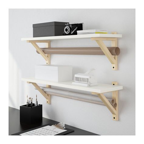 EKBY ÖSTEN / EKBY VALTER Wall shelf  - IKEA Ikea Ekby, Wall Storage Ideas, Small Space Hacks, Kitchen Wall Shelves, Space Apartments, Ikea Bedroom, Wall Shelf Decor, Small Space Design, Estantes Flotantes