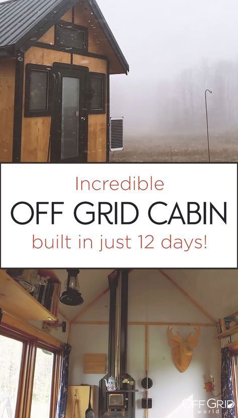 Off grid tiny cabin Tiny Cabin Interiors Off Grid, Rustic Off Grid Cabin, Camp Ground Design, Off Grid Cabin Interior, Solarpunk House, Woodworking Shed Ideas, Off Grid Cabin Plans, Woodworking Shed, Tiny Eco House