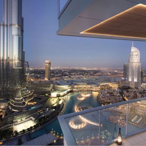 This beautiful off-plan penthouse in the Downtown Dubai Opera District is luxury wrapped in a breathtaking view!! 
For more details: +971 52 571 6512
#dubai #property #realestate #investment #romanticview #burjkhalifa #operagrand #dubaifountain #luxury #apartment #penthouse Bloxburg Appartement, Pretty Mansions, Penthouse Apartment Aesthetic, Penthouse Exterior, Penthouse Architecture, Dubai Penthouse, Dubai Opera, Huge Balcony, Penthouse Aesthetic