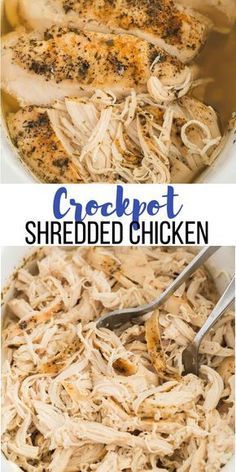 Top Crockpot Recipes, Crockpot Shredded Chicken, Shredded Chicken Crockpot, Chicken Crockpot Recipes Healthy, Make Shredded Chicken, Shredded Chicken Recipes, Crockpot Recipes Beef, Healthy Crockpot, Healthy Crockpot Recipes