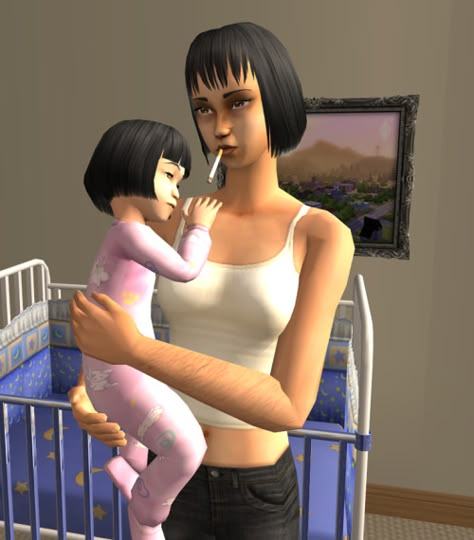 (7) When you're a single mother who's last two men she loved died out of nowhere, one from bullets, one from stress induced heart... – @jokusmaxismatch on Tumblr Single Mother Aesthetic, Sims 2 Aesthetic, Sims Glitches, Pics To Airdrop, Old Video Games, Sims Love, Sims2 Cc, Games Aesthetic, Sims 2 Mods