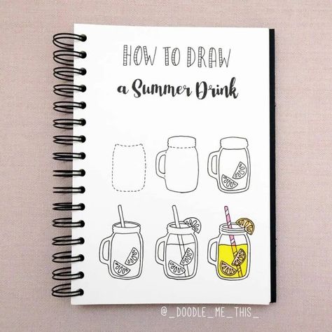 Cute Doodles to Draw | Step by Step Drawing | Lightly Sketched Doodle Art For Beginners, Bujo Doodles, Creating A Bullet Journal, Doodle Frames, Cool Journals, Dot Journals, Easy Doodle Art, Bullet Journal Writing, Easy Doodles Drawings