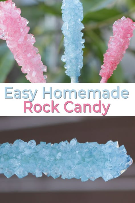 Making Rock Candy, Homemade Rock Candy, Rock Candy Recipe, Make Rock Candy, How To Make Rocks, Homemaking Skills, Candy Crystals, Candy Recipe, Science Activity