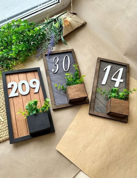 Metal house numbers