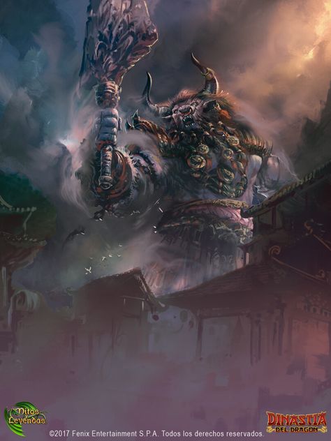 Bull Demon King, Princess Iron Fan, Chinese Demon, King Illustration, Demon Monster, Iron Fan, Thunder Mountain, Epic Story, Myths And Legends