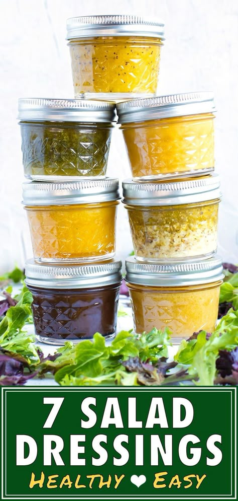 Easy Healthy Salad Dressing, Healthy Salad Dressing Recipes, Healthy Salad Dressings, Homemade Salad Dressing Healthy, Salad Dressing Recipes Healthy, Easy Salad Dressing, Salad Mixed Greens, Fresh Salad Recipes, Salad Dressing Recipes Homemade