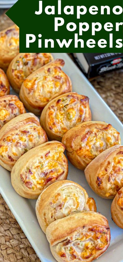 Jalapeno Popper Snacks, Bacon Jalapeño Pinwheels, Turkey Cheese Croissant Crescent Rolls, Jalepeno Popper Pinwheel Recipes, Jalepeno Popper Rollups, Jalapeno Popper Wraps, Crescent Jalapeno Poppers, Hot Roll Ups Appetizers, Jalapeno Popper Tortilla Roll Ups