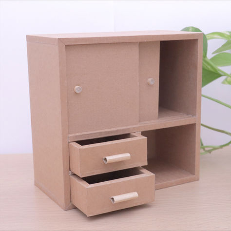 Hi, all cardboard DIY enthusiasts! In this video, I'll be showing you how to make a desktop cabinet from cardboard. Using simple materials and techniques, you can create a simple yet beautiful cabinet with drawers that's perfect for storing your favorite stationery and small items with STYLE. In previous videos, I've shown you how to make beautiful boxes and other storage solutions from cardboard, but in this video, the highlight is the sliding door threshold. Diy Small Cabinet Storage, Cardboard Vanity Diy, Cardboard Cabinet Diy, Diy Cardboard Drawers, Cardboard Organizer Diy, Diy Box Storage, Cardboard Cabinet, Diy Cardboard Crafts, Diy Cupboard