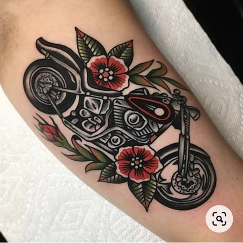 Crying Heart, Harley Tattoos, Motorcycle Tattoo, Traditional Style Tattoo, Motorcycle Tattoos, Biker Tattoos, Traditional Sleeve, Kunst Tattoos, Traditional Tattoo Sleeve