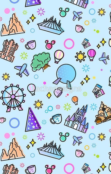 Meet me at my Happy Place Pattern (iphone case) Disney Phone Backgrounds, Disney Backgrounds, Disney Doodles, Disney Background, Disney Iphone, Disney Wallpapers, Disney Phone Wallpaper, Castle Designs, Wallpaper Iphone Disney