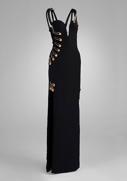 Gianni Versace | Dress | Italian | The Met Versace Dress 90s, Versace Dress Gowns, Versace Vintage Dress, Versace Black Dress, Vintage Versace Dress, Gianni Versace Dress, Dresses Versace, Italian Dresses, Versace Dresses