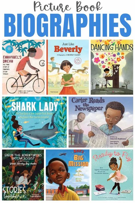 Picture book biographies are accessible to so many readers, packed with interesting information, and often filled with colorful illustrations. Here are some of our favorite picture book biographies. Biography Picture Books, Historical Fiction Picture Books, Biographies For Kids, Nonfiction Books For Kids, Biography Project, Elementary Books, Best Biographies, Teaching Poetry, The Best Books To Read