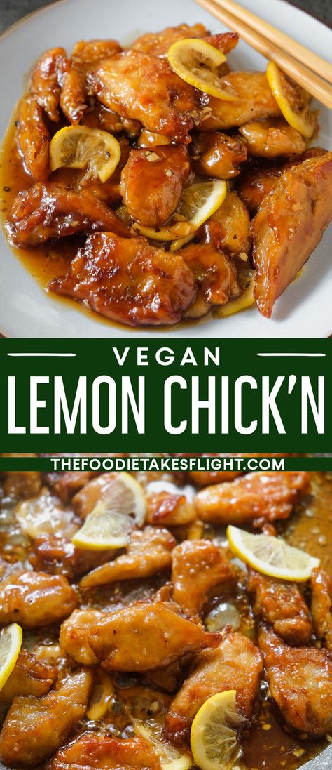 Vegan Lemon Sauce, Beyond Chicken Recipes, Vegan Sesame Chicken, Easy Vegan Asian Recipes, Vegan Chicken Parmesan, Vegan Batch Cooking, Vegan Chinese Food Recipes, Thai Vegan Recipes, Vegan Vietnamese Recipes