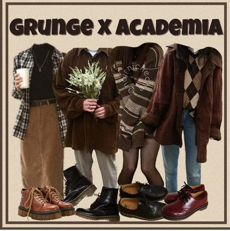 𝓘𝓷𝓼𝓽𝓪𝓰𝓻𝓪𝓶 𝓫𝔂: @noirnicheche Grunge X Academia Outfits, Chaotic Academia Outfits, Grunge Academia Outfits, Punk Academia, Grunge Academia, Outfit Ideas Grunge, Peony Aesthetic, Academia Aesthetic Outfit, Dark Academia Outfits