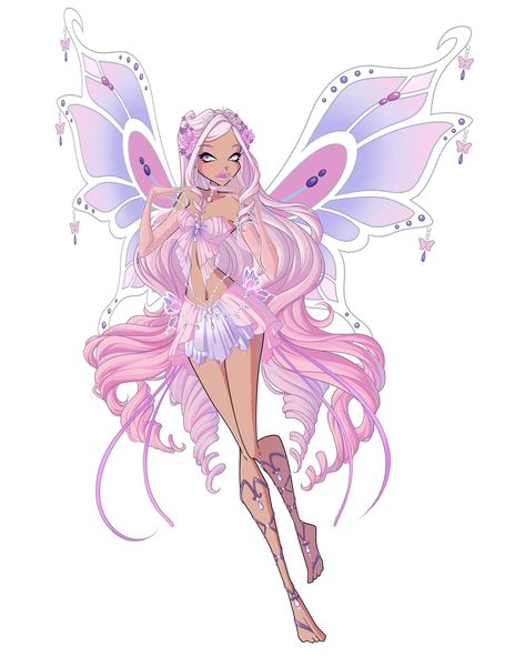 Winx Oc Enchantix Art, Winx Club Enchantix Fairies, Winx Club Enchantix Oc, Fairy Character Art, Winx Club Oc, Klub Winx, Art Journal Therapy, Fairy Artwork, Anime Wall Art