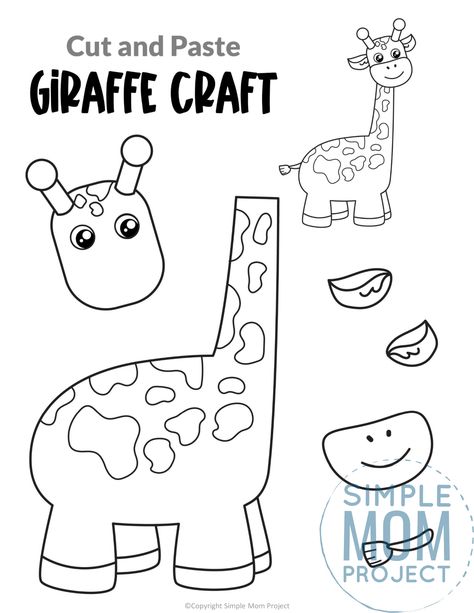 Are you teaching the letter G to your preschooler, kindergartener or toddler? Why not use this free printable yellow giraffe craft cut out template? It is so simple kids in all grades will love making him! Glue the giraffe craft to a clothespin, a paper plate, paper bag or even a toilet paper roll to turn this giraffe craft into a fun zoo animal puppet! Build A Tiger Craft, Free Jungle Animal Printables, African Animal Craft, Build A Giraffe Printable, Safari Worksheets Preschool, Lion Template Free Printable, Animal Templates Printable Free Pattern, Cut Out Crafts For Kids, Zoo Crafts For Toddlers