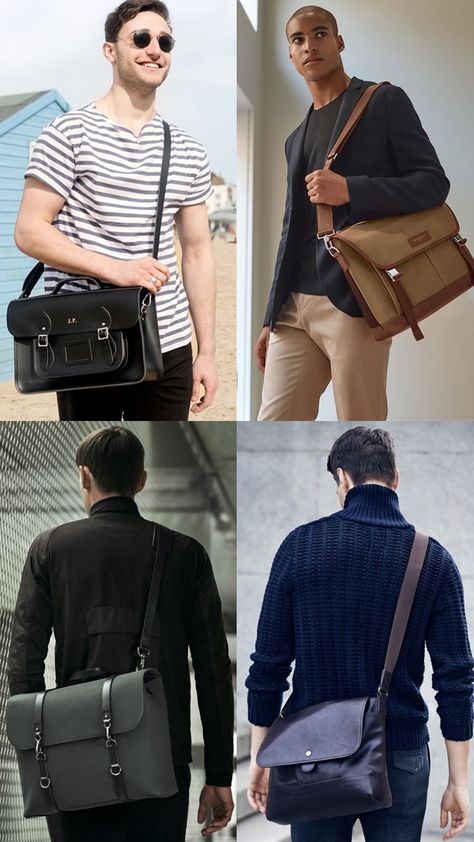 Men Bag Style, Men Satchel Bag, Mens Bags Fashion Casual, Men’s Messenger Bag, Men Work Bag, Mens Bag Outfit, Man Bags Fashion For Men, Men’s Bags, Side Bag For Man