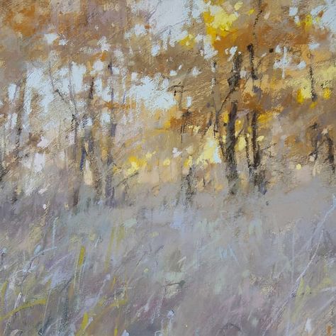 Pastel Landscape Paintings, Neutral Landscape Painting, Olga Abramova, Pastel Tips, Contemporary Landscape Artists, Colorful Landscape Paintings, Tree Paintings, Contemporary Landscape Painting, Fall Landscape