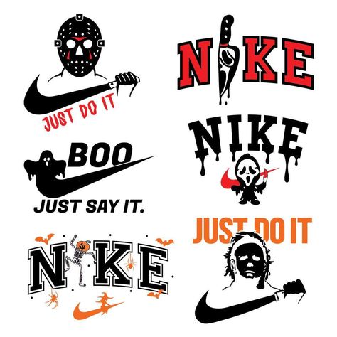 Nike Svg, Halloween Shirt Design, Cricut Stencils, Cricut Explore Projects, Halloween Vinyl, Scary Movie Characters, Cricut Halloween, Cricut Projects Beginner, Cute Shirt Designs