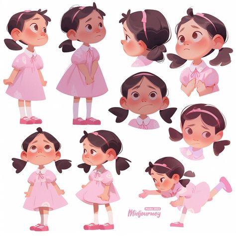 Kid Anatomy, Children's Book Characters, Book Illustration Design, 동화 삽화, Illustration Art Kids, Character Design Girl, Character Model Sheet, Picture Books Illustration, Childrens Books Illustrations