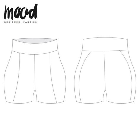 Mood Sewing Patterns, Sports Bra Sewing Pattern, Sewing Activewear, Mood Patterns, Activewear Pattern, Fashion Technical Drawing, Mood Sewciety, Shorts Pattern, Free Pdf Sewing Patterns