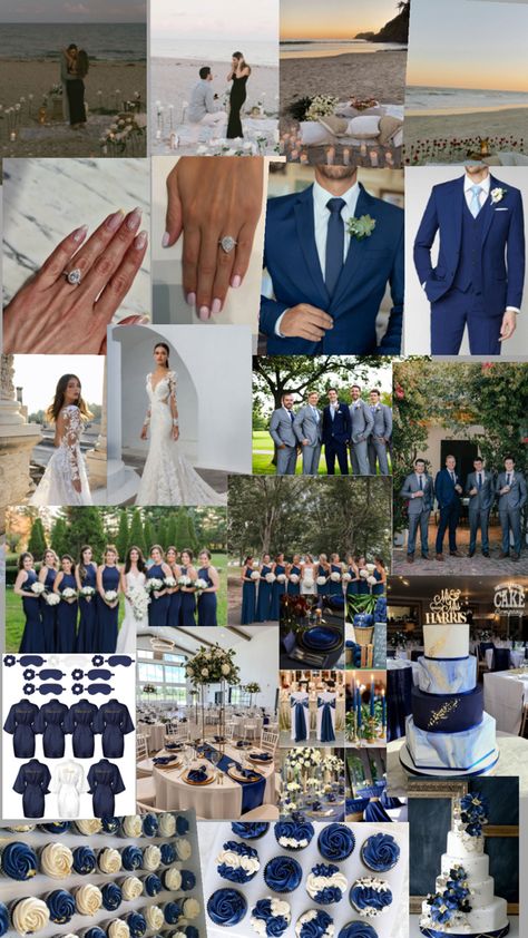 Weddings With Blue, Navy Blue Wedding Theme, Royal Blue Wedding Theme, Navy Wedding Colors, Wedding Motif, Elegant Wedding Themes, Wedding Motifs, Quinceañera Ideas, Wedding Colors Purple