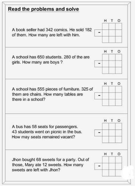 Subtraction Word Problems Subtraction Word Problems Grade 1, Subtraction Worksheets 3rd, Subtraction Word Problems 2nd, Math Word Problems 3rd Grade, Subtraction Worksheets For Grade 2, Athestic Pics, Math Revision, Class 2 Maths, Simple Word Problems