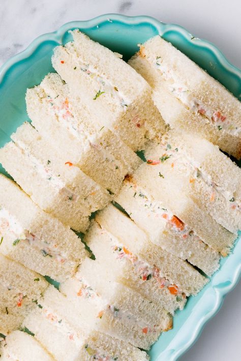 Vegetable Cream Cheese, Veggie Cream Cheese, Tea Party Sandwiches Recipes, Cream Cheese Sandwich, Cream Cheese Sandwiches, Tea Party Sandwiches, Tea Sandwiches Recipes, Bread Sandwich, Afternoon Tea Recipes