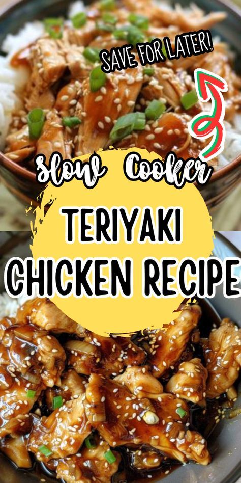 Easy Slow Cooker Teriyaki Chicken Crock Pot Chicken Teriyaki Easy, Crock Pot Teriyaki Chicken Thighs, Slow Cooker Teriyaki Chicken Thighs, Teriyaki Chicken Thighs Crock Pot, Boneless Skinless Chicken Thigh Recipes Crockpot Crock Pot Easy, Crockpot Teriyaki Chicken Thighs, Chicken Teriyaki Recipe Crockpot, Crock Pot Chicken Teriyaki, Crock Pot Dump Meals