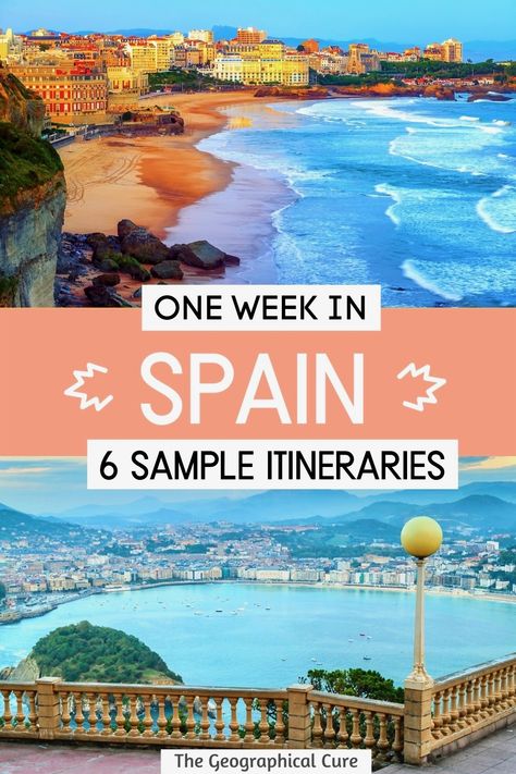 Spain And Italy Itinerary, France And Spain Itinerary, Best Spain Itinerary, Spain 10 Day Itinerary, Spain 2 Week Itinerary, Spain Itenary, Spain Itinerary One Week, Trip To Spain Travel Guide, Spain 7 Day Itinerary