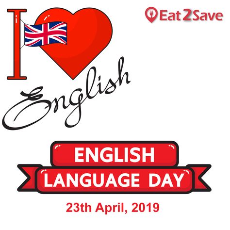 Happy English Language Day! Celebrate this English Language Day with Eat2Save.co.uk #EnglishLanguageDay #English #Eat2Save #food #onlinefoodorder #foodorderonline #takeaway #foodtakeaway #tablebooking #booktableonline #indianrestaurant #indiancuisines English Day, Book Tabs, International Day, English Language, Celebrities, Pins