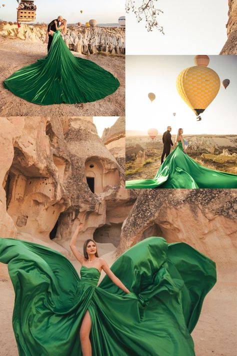 Green Flying Dress, Flowy Dress, Long Flying Dress Satin Photoshoot, Santorini Flying Dress, Long Train Dress, Photoshoot Gown, Infinity Gown, Dress For Photoshoot, Flying Dress, Long Flowy Dress, Train Dress