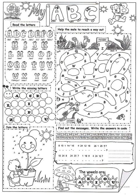 my abc - English ESL Worksheets for distance learning and physical classrooms English Abc, Abc Crafts, Printable Alphabet Worksheets, Abc Worksheets, Alphabet Worksheets Preschool, Abc Coloring, Kids Schedule, English Worksheets For Kids, Flashcards For Kids