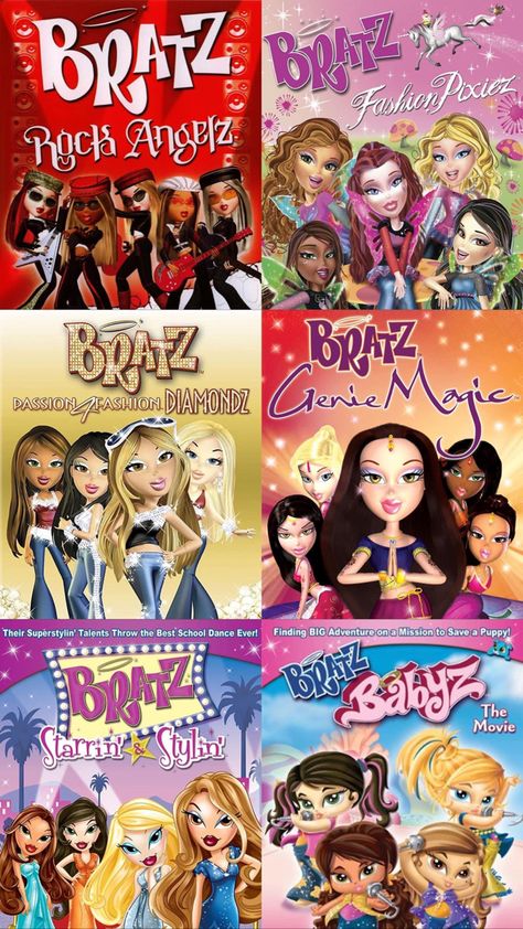 Bratz Movies List, Bratz Babyz Movie, Brats Movie, Bratz Movie Cartoon, Cartoons 2000s, Bratz Poster, Bratz Tv Show, Bratz The Movie, Barbie Movies List