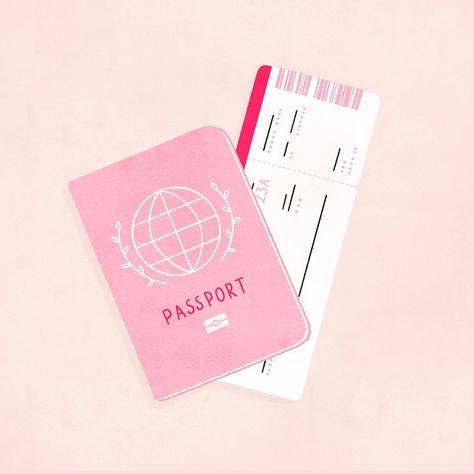 Passport, boarding pass, holiday, airport Travel Collage, Drawing Prompts, Tumblr Stickers, Travel Icon, Travel Wallpaper, Notion Template, Instagram Frame, Instagram Highlight Icons, Instagram Icons