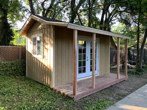 Shed With Overhang, Metal Shed With Porch, Shed With Double French Doors, Lean To Shed Against House Outdoor Storage Garage, Side Lean To Storage Sheds, Kids Shed, Patio Door Free Standing Awning/ Gazebo, Porch Overhang, Shed With Porch