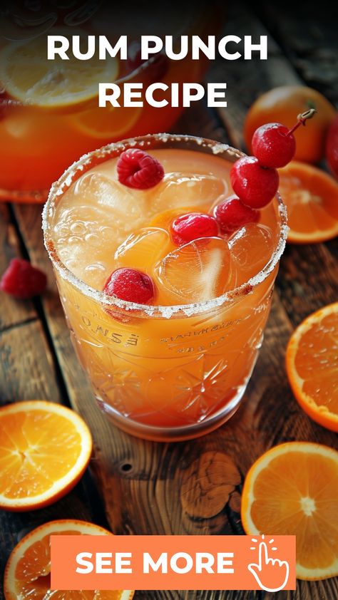 Looking for the perfect rum punch recipe for a crowd? Impress your guests with this delicious and refreshing rum punch cocktail that's easy to make! This recipe is a guaranteed hit at any party or gathering. Follow these simple steps to create a tasty and colorful drink that everyone will love. Try this amazing rum punch recipe for your next event and become the ultimate host! Cheers to good times with great company! Frozen Rum Punch, Jamaican Rum Punch Recipes For A Crowd, Fall Rum Punch Recipes, Fun Rum Cocktails, Run Punch Recipe, Make Ahead Cocktails For A Crowd, Rum Punch Recipes For A Crowd, Rum Punch For A Crowd, Alcoholic Punch Recipes For A Crowd