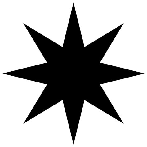 File:8-Point-Star black.svg - Wikimedia Commons Icon For Website, 8 Point Star, 4 Point Star, Eight Pointed Star, Star Icon, Chaos Magic, Info Graphics, Mobile Web Design, Texture Graphic Design