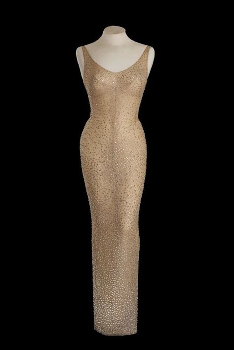 The Dress Marilyn Monroe Wore for JFK Just Sold For $4.8 Million  - TownandCountryMag.com Happy Birthday Dress, Most Expensive Dress, Marilyn Monroe Dress, Monroe Dress, Marilyn Dress, Expensive Dresses, Marilyn Monroe Fashion, Famous Dress, Sheer Gown