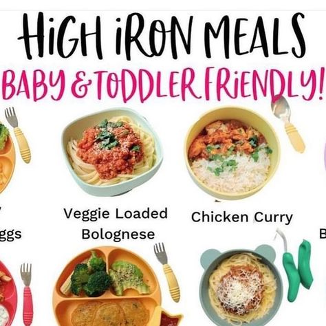 Shikha Gill on Instagram: "HIGH IRON MEALS - “Is my little one getting enough iron?” This is such a common cause for concern for parents, especially when it feels like your little bub isn’t eating much. Iron is one of the most important minerals that babies and toddlers need to support their growth and brain development. 
 
Here are 16 easy and delicious meals that are rich in iron. Comment “link” and I’ll DM you the direct link to the my little food critic app, where you can find this recipe. 

There’s a fab mix of heme and non heme iron sources here. 

⁣ 👶🏻 All suitable from 6 months 

📱Recipes on the My Little Food Critic App on the App Store & Google Play. Link in bio 👆🏼📱

 ⁣#highiron #ironrich #kidsfoodideas" High Iron Meals, Iron Sources, Iron Meals, Child Guidance, Sources Of Iron, Foods High In Iron, High Iron, Food Critic, Iron Rich