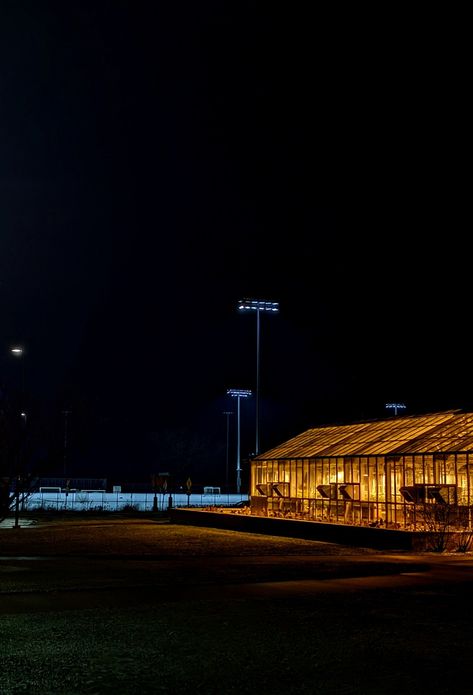 Green House Lighting, Greenhouse At Night, Architecture Greenhouse, Prisms, Green House, In A World, Lighthouse, At Night, A World