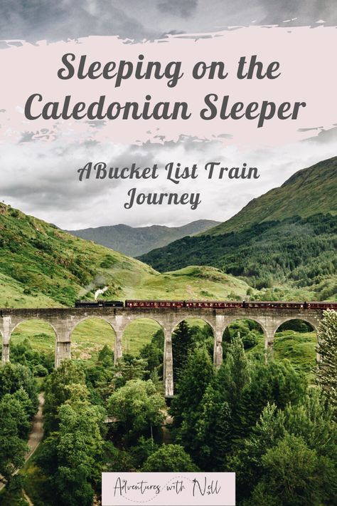 What it's like to take the Caledonian Sleeper overnight train from London to Scotland, and why it should be on your bucket list of train journeys. Beautiful train journeys, Scottish Highlands, train travel, UK travel inspiration. Caledonia Sleeper Train, Scotland Train Tour, Caledonian Sleeper Trains, London To Scotland By Train, Scotland Train Travel, Scotland Train, Caledonian Sleeper, London To Scotland, Overnight Train