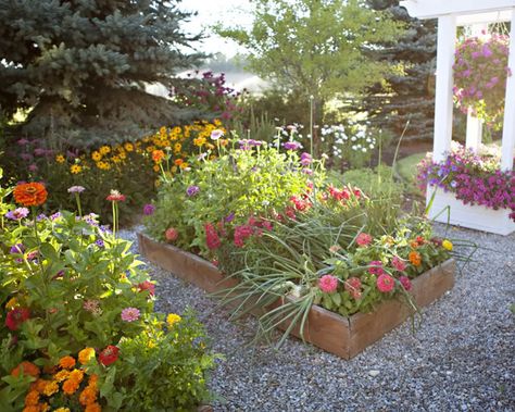 Raised Bed Flower Garden - The Meadowbrook Blog Raised Bed Flower Garden, Garden Raised Beds, Picket Fence Garden, Raised Flower Beds, Building A Raised Garden, Cut Flower Garden, Glass Garden, Garden Boxes, Veggie Garden