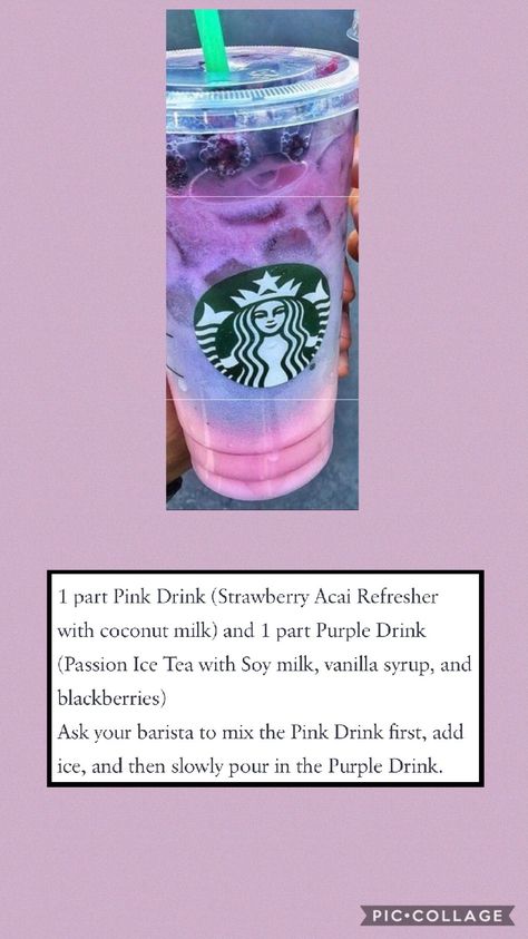 Rainbow Starbucks Drinks How To Order, Starbucks Lavender Drink, Starbucks Drinks Lavender, Purple Starbucks Drink, Bts Starbucks Drink, Starbucks Violet Drink, Purple Drink Starbucks, Starbucks Purple Drink, Lavender Bliss Starbucks