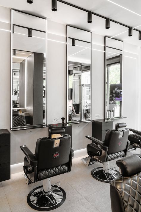 HD Cutz, Sheldon Edwards, celebrity barber shop — Supremati Modern Barber Shop Interior, Barber Shop Interior Design, Modern Barbershop, Modern Barber Shop, Barber Shop Design, Barber Shop Vintage, Barbershop Design Interior, Barber Tips, Haircut Salon