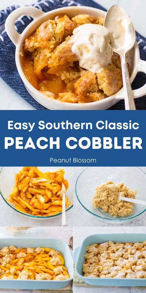 Homemade Peach Cobbler Recipe, Southern Peach Cobbler Recipe, Quick Peach Cobbler, The Giver Of Stars, Giver Of Stars, Simple Cake Ideas, Summer Party Desserts, Easy Cobbler, Homemade Peach Cobbler