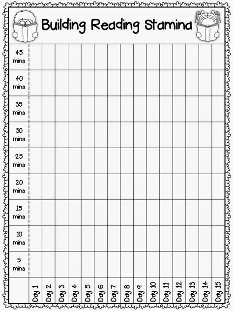 Freebie Reading Stamina Poster with Ideas by Jivey Reading Stamina Chart, Data Folders, Reading Stamina, Daily 5 Reading, Read To Self, Reading Charts, Reading Anchor Charts, Daily Five, 4th Grade Reading