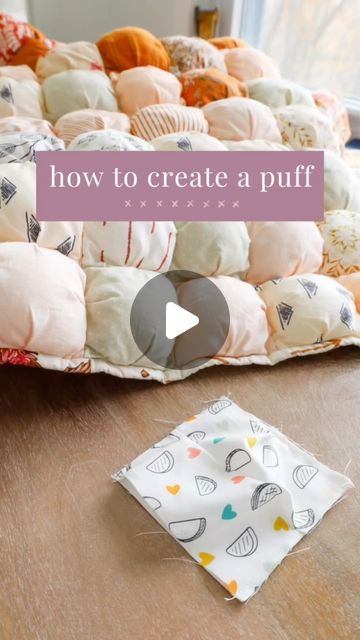 Easy Puff Quilt Tutorial, Puff Quilt Baby Blanket, Puff Baby Blanket Bubble Quilt, How To Make Puff Quilt, Diy Puff Quilt For Beginners, Puffy Quilt Tutorial, Puff Quilt Pillow, Puff Bag Diy, Christmas Puff Quilt