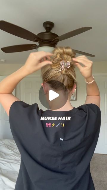 HAYLEY WOMBLES on Instagram: "Nurse hair #nurse #nursehair #hairidea #hairstyle" Dental Hygiene Hairstyles, Nursing Hairstyles For Short Hair, Nurse Headband Hairstyles, Cute Nursing Hairstyles, Hairstyles For Nurses Long Hair, Nurse Hairstyles Short, Clinical Hairstyles Nursing, Nurses Hairstyle, Easy Nurse Hairstyles